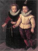KETEL, Cornelis Double Portrait of a Brother and Sister sg USA oil painting artist